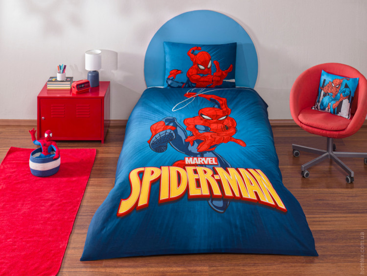 Постельное белье TAC Ranforce Disney Spiderman Classical детское с простыней на резинке