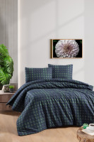 Постельное белье First Choice Фланель Sandora navy blue евро