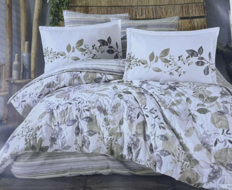 Постільна білизна зі стьобаним підковдрою - покривалом Aran Clasy Azura євро