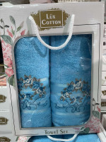 Набор махровых полотенец 50х90+70х140 см Lux Cotton, модель 20