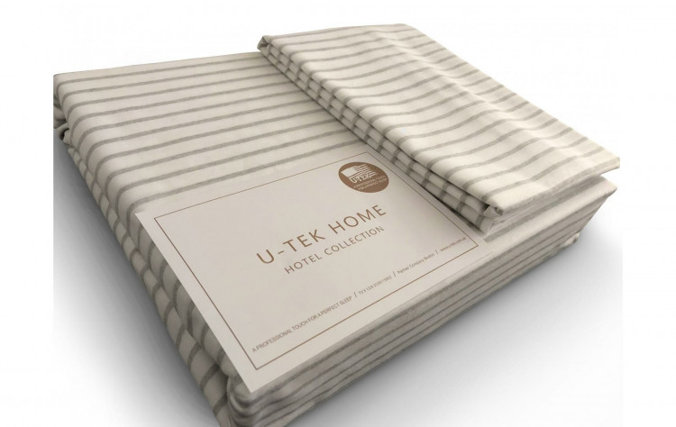 Постельное белье Utek Hotel Collection Cotton Stripe Grey 20 евро