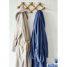 Набор семейный: халаты с полотенцами Karaca Home Infinity vizon-lacivert 2020-1 синий-кофейный