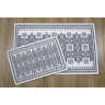 Набор ковриков для ванной Irya Palmed gri серый 40x60 см + 60x100 см