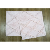 Набор ковриков для ванной Irya Nadia pembe розовый 40x60 см + 60x90 см