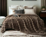 Плед шиншилла Home Textile 200x220 см коричневый