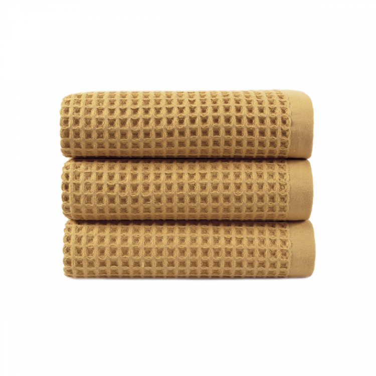 Полотенце Lotus Home Waffle mustard горчичное 50х90 см