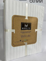 Постільна білизна страйп ранфорс Modalita біла в смужку євро