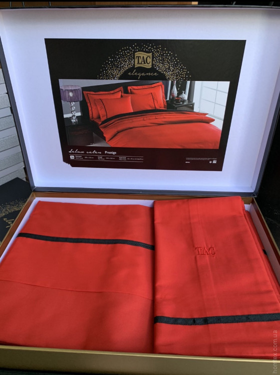 Постільна білизна TAC Delux Prestige red євро