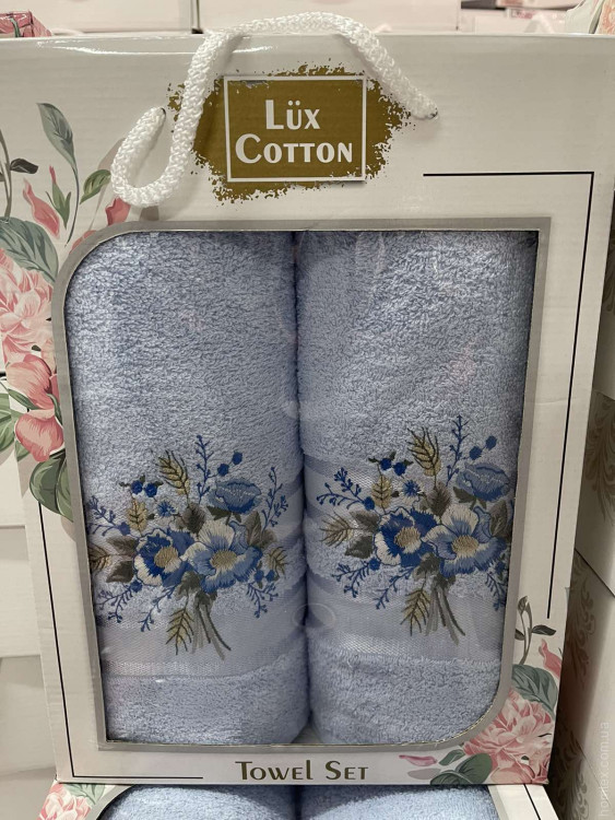 Набор махровых полотенец 50х90+70х140 см Lux Cotton, модель 21