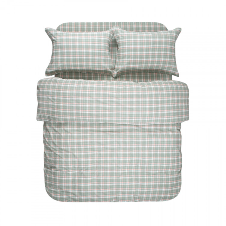 Постельное белье Lotus Home Checked Caledonia мятный евро