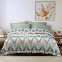 Покривало Lotus Home Girona зелений-гірчичний 230x240 см 