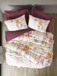 Постельное белье Cotton box Flos Bordo евро 