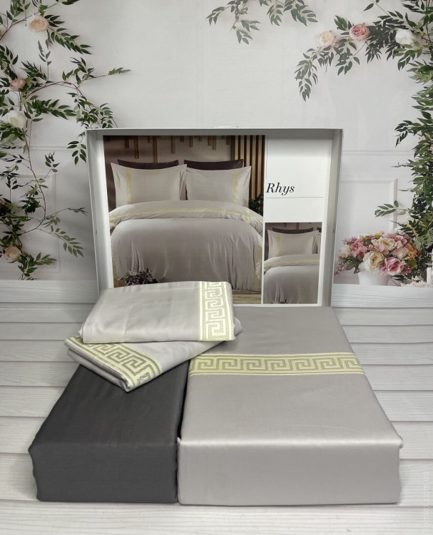 Постільна білизна Romeo Home Rhys сатин люкс євро з вишивкою