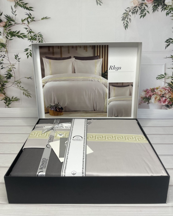 Постільна білизна Romeo Home Rhys сатин люкс євро з вишивкою