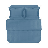 Постельное белье Lotus Home сатин premium Dakota Modern синий евро