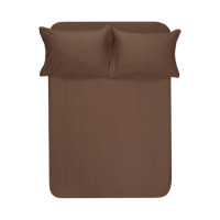 Простынь на резинке с наволочками Lotus Home сатин premium Dakota Modern шоколадная 180х200 см + 50х70 см из 2 шт. Простынь на резинке с наволочками Lotus Home сатин premium Dakota Modern шоколадная 180х200 см + 50х70 см из 2 шт.