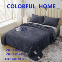 Покрывало велюровое Colorful Home 210x230 см с наволочками Ромб, модель 10