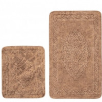 Набор ковриков Arya Damaks Светло-коричневый 2 предмета 60х100 см + 60x50 см
