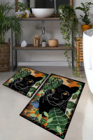 Набір килимків для ванної кімнати Chilai Home Schwarz 60x100 см + 50x60 см