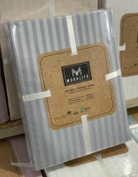 Постільна білизна страйп ранфорс Modalita сіра в смужку євро