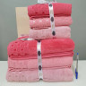 Набор махровых полотенец Zeron 50x90 см из 3 шт. 690 г/м2, розовый