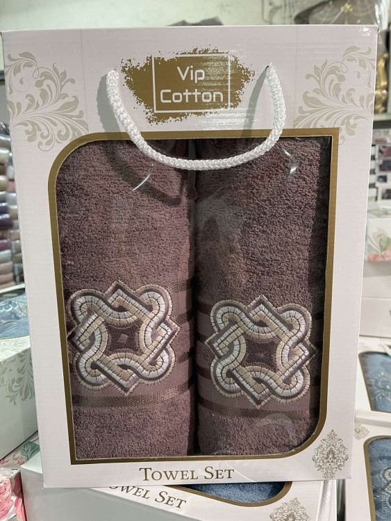 Набор махровых полотенец 50х90+70х140 см Lux Cotton, модель 22