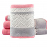 Полотенце махровое Hobby Nazende розовый - серый 50x90 см