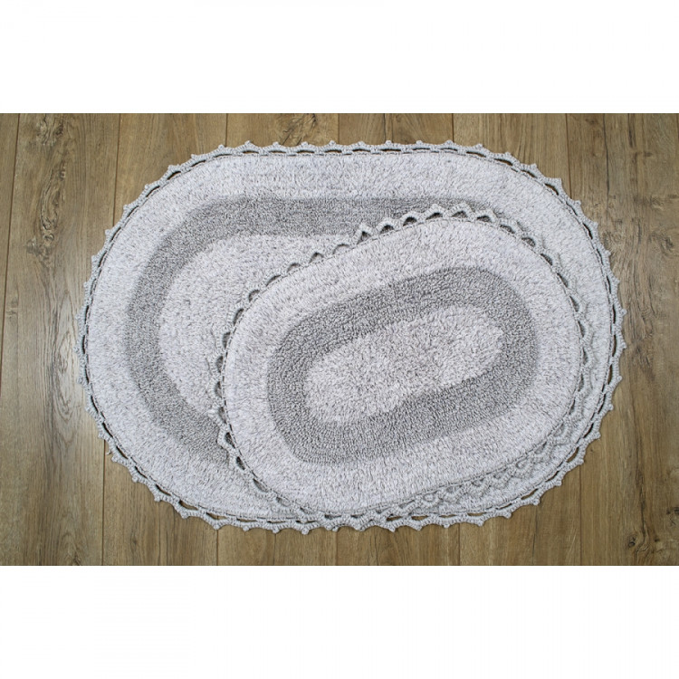 Набор ковриков для ванной Irya Vermont a.gri светло серый 40x60 см + 60x100 см