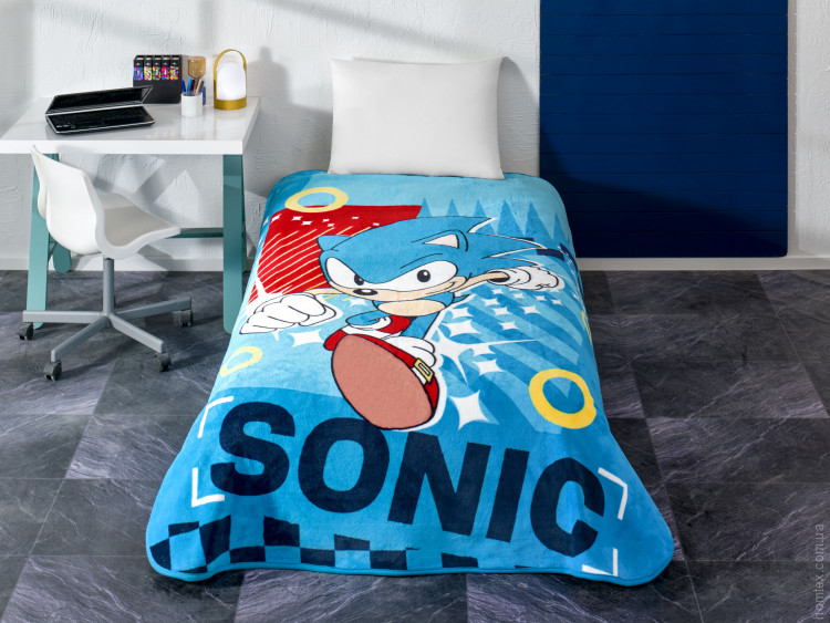Плед дитячий Tac Disney Sonic 160x220 см Плед дитячий Tac Disney Sonic 160x220 см
