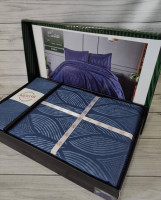 Покрывало жаккардовое Karina Homme Carlotta indigo 250x260 см 