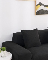 Наволочка декоративная HomyTex трикотаж-жатка 45x45 см черная Наволочка декоративная HomyTex трикотаж-жатка 45x45 см черная