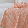 Постельное белье Istanbul Armoni coral евро с муслиновым пледом