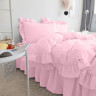 Постельное белье Almira Mix Розовый Премиум с рюшами двуспальное