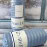 Сатинове простирадло на гумці Diore Home 160x200+30 см з наволочками блакитна