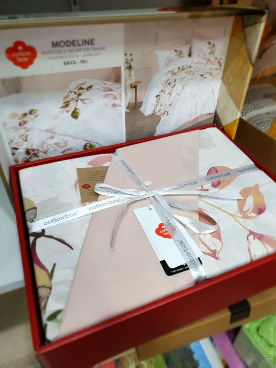 Постельное белье Cotton Box ranforce Brice bej евро