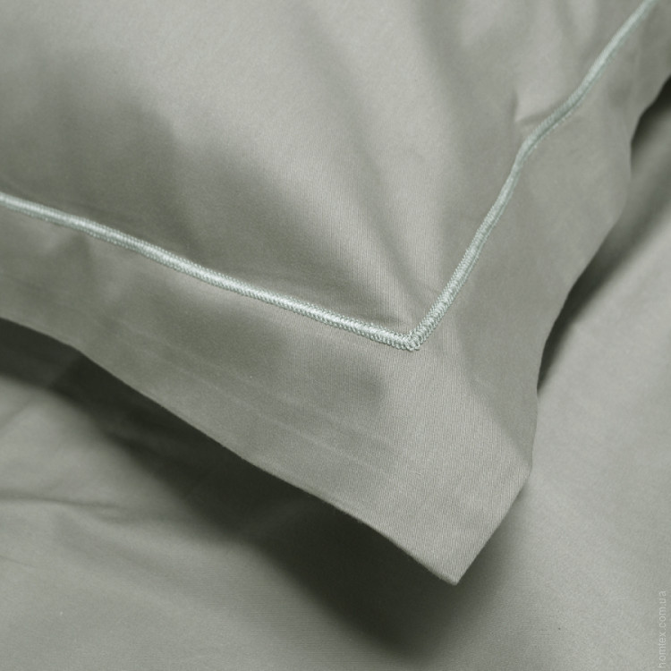 Простынь на резинке с наволочками Lotus Home сатин premium Dakota Modern хаки 180х200 см + 50х70 см из 2 шт.