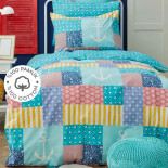 Постільна білизна Nautica Home Patch ранфорс підліткова