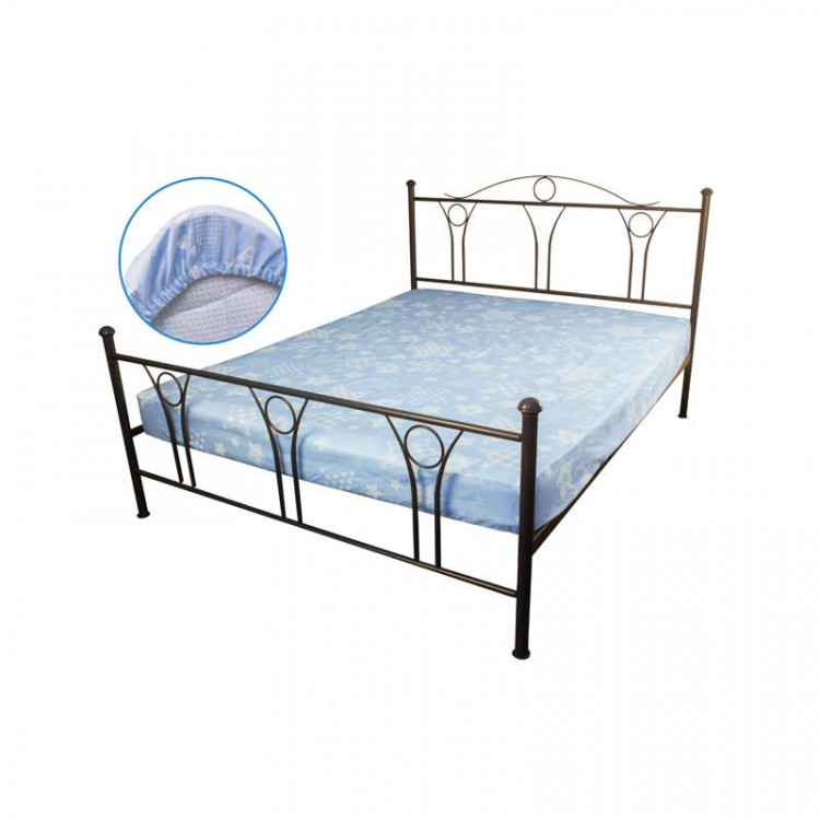 Простынь на резинке Руно бязевая Blue star 160х200 см