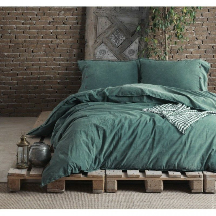 Постельное белье SoundSleep MUSLIN Dark Green евро