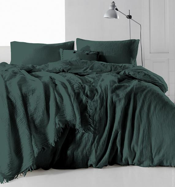 Постельное белье SoundSleep MUSLIN Dark Green евро