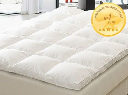 Перина-наматрасник Mirson Luxury Exclusive пух 100% 160x200 см 