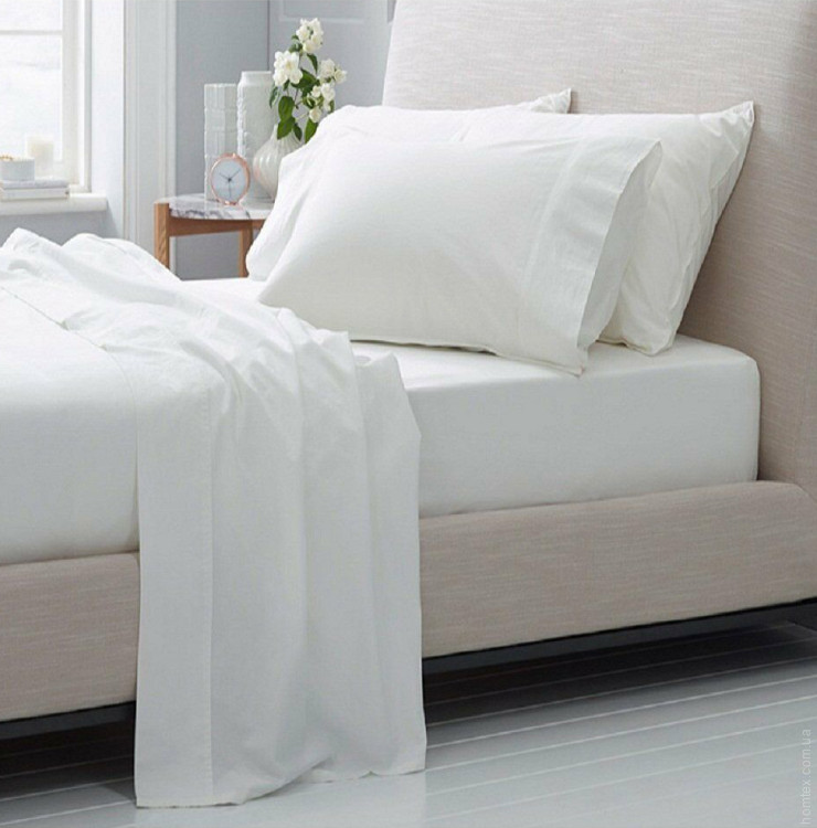 Простынь Mirson 11-2107 White бязь 140x190 см на резинке по периметру