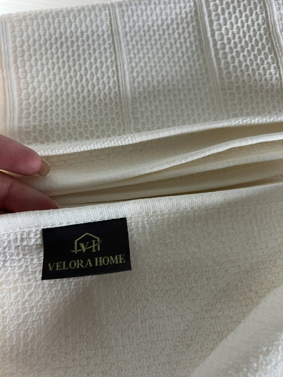 Набор махровых полотенец Velora Home вафелька + махра 50х90 см, модель 2