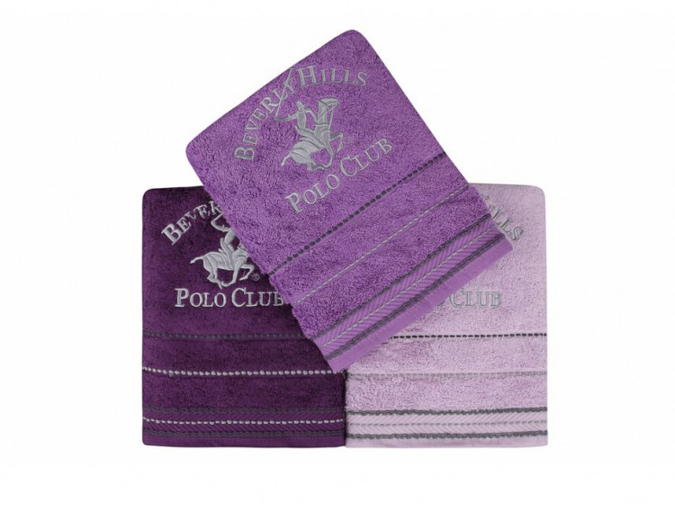 Набор полотенец Beverly Hills Polo Club 355BHP2276 Purple, Dark Purple, Light Purple 50x90 см 3 шт