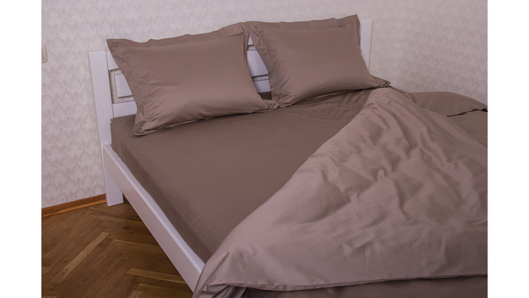 Простынь Billerbeck Neustadt U светло-коричневый 180x220 см
