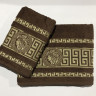 Набор махровых полотенец Gold Soft Life Версаче 50x90 + 70x140 см коричневый