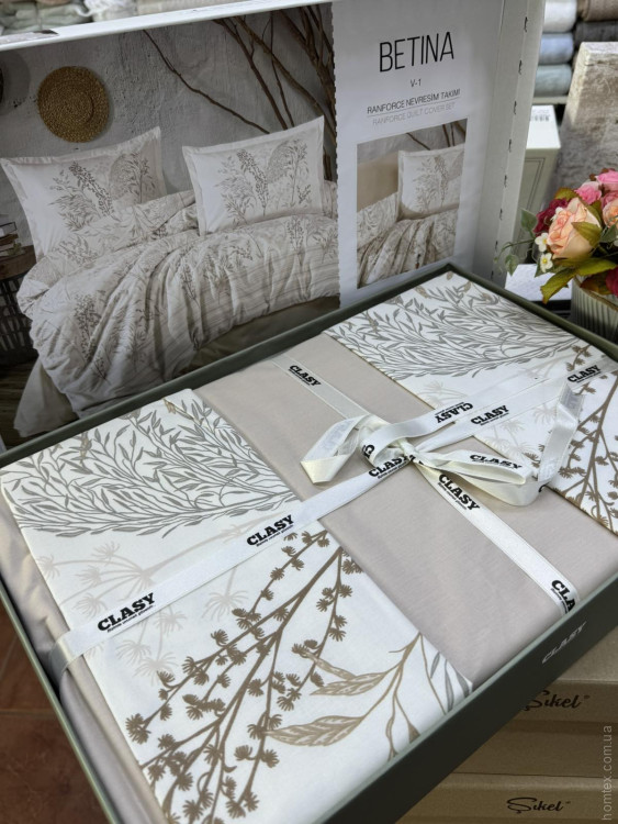 Постільна білизна Aran Clasy Ranforce Betina V-1 сімейний
