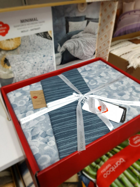 Постельное белье Cotton Box ranforce Minimal Molly antrasit евро