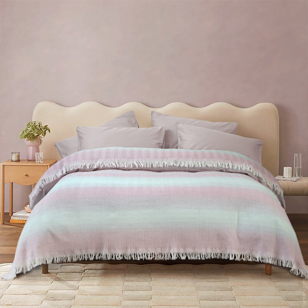 Покривало Lotus Home Lagos рожевий-м&#39;ятний 230x240 см