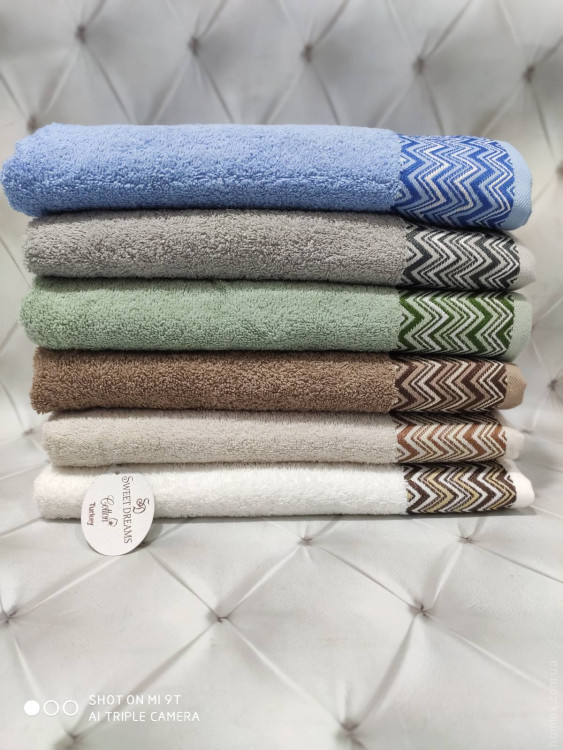 Набор махровых полотенец Sweet dreams ZigZag из 6 шт. 50х90 см